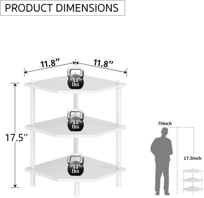 Corner Shelf Stand for Desk - 90° Corner Design to Free Up Desktop