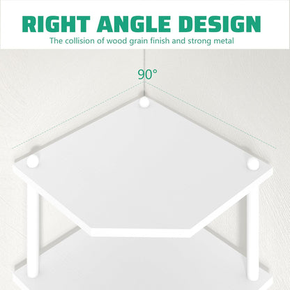 Corner Shelf Stand for Desk - 90° Corner Design to Free Up Desktop