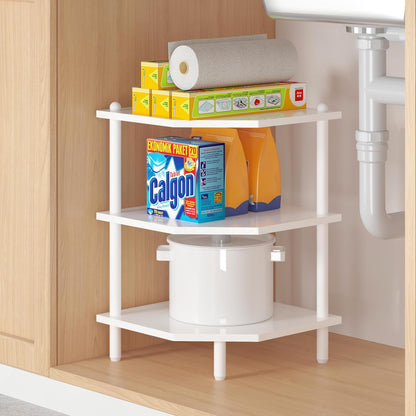 Corner Shelf Stand for Desk - 90° Corner Design to Free Up Desktop