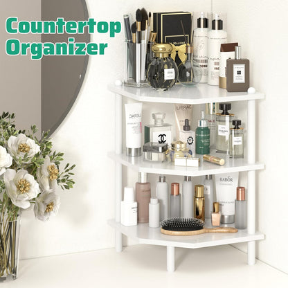 Corner Shelf Stand for Desk - 90° Corner Design to Free Up Desktop