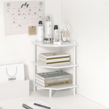 Corner Shelf Stand for Desk - 90° Corner Design to Free Up Desktop