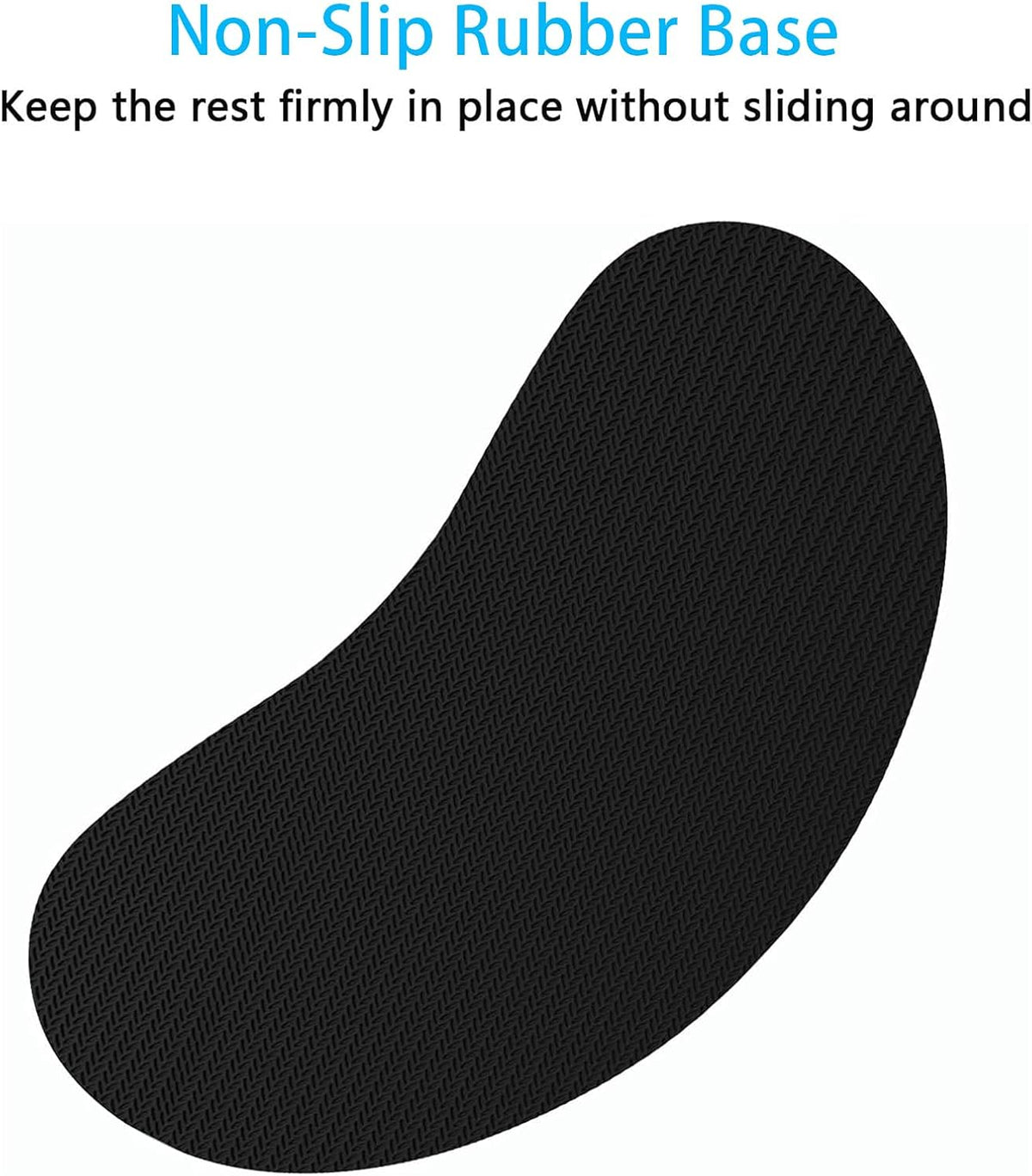 Mouse Wrist Rest, Ergonomic Memory Foam Mouse Wrist for Computer Desk Mats Support, PU Leather Hand Rest Pad Cushion for Gaming, Laptop, Men, Women, Pain Relief & Easy Typing, Black