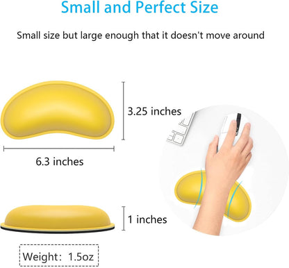Mouse Wrist Rest, Ergonomic Memory Foam Mouse Wrist for Computer Desk Mats Support, PU Leather Hand Rest Pad Cushion for Gaming, Laptop, Men, Women, Pain Relief & Easy Typing, Black