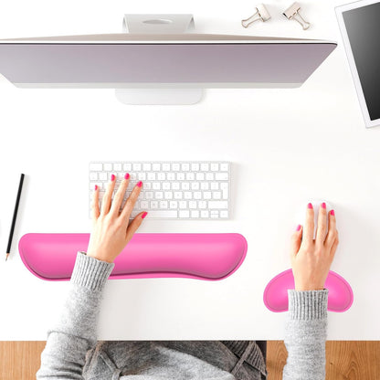Mouse Wrist Rest, Ergonomic Memory Foam Mouse Wrist for Computer Desk Mats Support, PU Leather Hand Rest Pad Cushion for Gaming, Laptop, Men, Women, Pain Relief & Easy Typing, Black