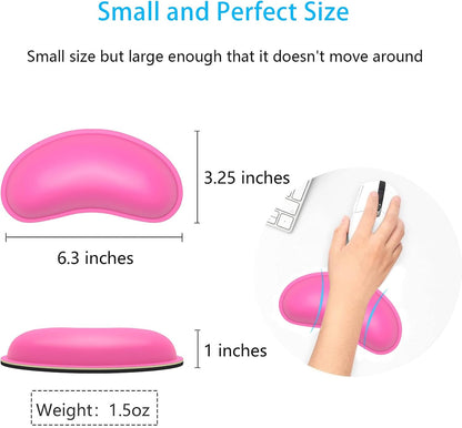Mouse Wrist Rest, Ergonomic Memory Foam Mouse Wrist for Computer Desk Mats Support, PU Leather Hand Rest Pad Cushion for Gaming, Laptop, Men, Women, Pain Relief & Easy Typing, Black
