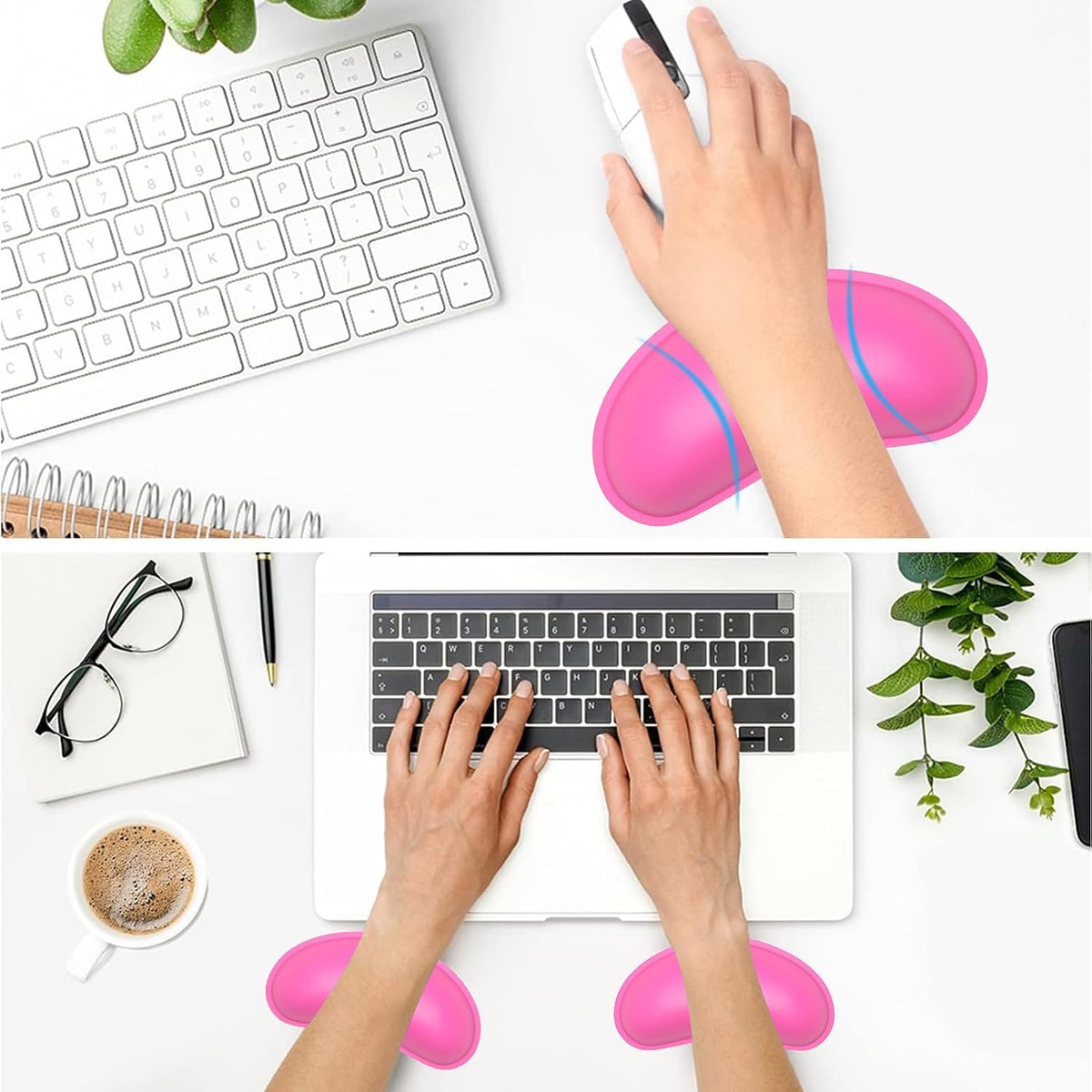 Mouse Wrist Rest, Ergonomic Memory Foam Mouse Wrist for Computer Desk Mats Support, PU Leather Hand Rest Pad Cushion for Gaming, Laptop, Men, Women, Pain Relief & Easy Typing, Black