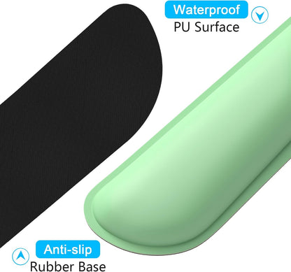 Mouse Wrist Rest, Ergonomic Memory Foam Mouse Wrist for Computer Desk Mats Support, PU Leather Hand Rest Pad Cushion for Gaming, Laptop, Men, Women, Pain Relief & Easy Typing, Black