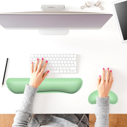 Mouse Wrist Rest, Ergonomic Memory Foam Mouse Wrist for Computer Desk Mats Support, PU Leather Hand Rest Pad Cushion for Gaming, Laptop, Men, Women, Pain Relief & Easy Typing, Black