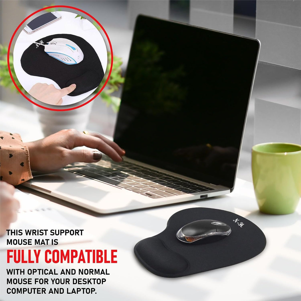 Ergonomic Mouse Pad with Wrist Rest, Lifetime Support