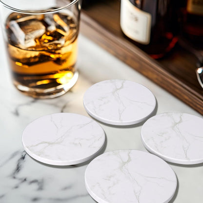 Coasters Set of 6 with Holder for Dining Table Decor Absorbent Coasters