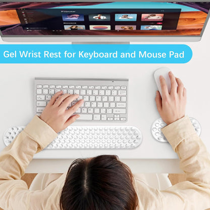 Gel Wrist Rest Support for Mouse Pad&Keyboard Set, Transparent