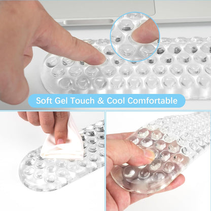 Gel Wrist Rest Support for Mouse Pad&Keyboard Set, Transparent