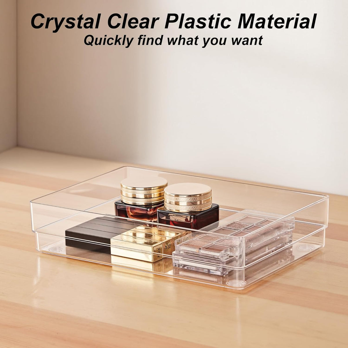 Drawer Organizer, 4-Size Desk Drawer Organizer Trays
