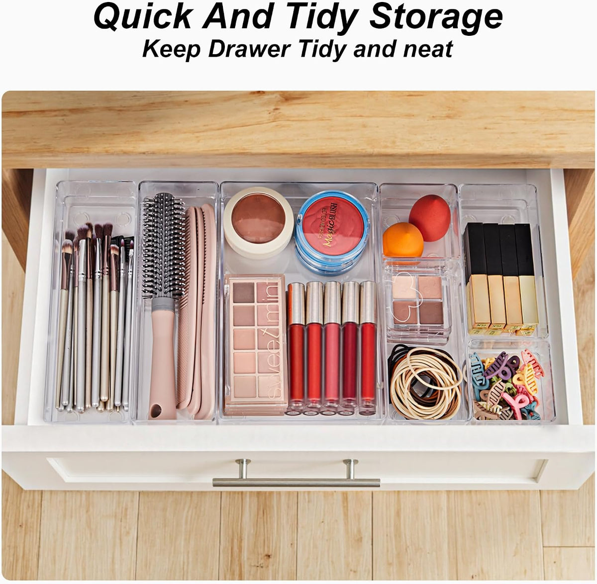 Drawer Organizer, 4-Size Desk Drawer Organizer Trays