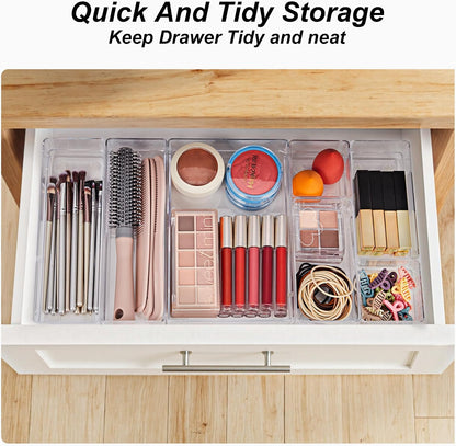 Drawer Organizer, 4-Size Desk Drawer Organizer Trays