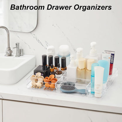 Drawer Organizer, 4-Size Desk Drawer Organizer Trays