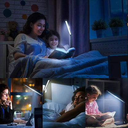 LED Desk Lamp with Wireless Charger, USB Charging Port, Eye Care