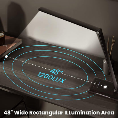 LED Desk Lamp with Wireless Charger, USB Charging Port, Eye Care