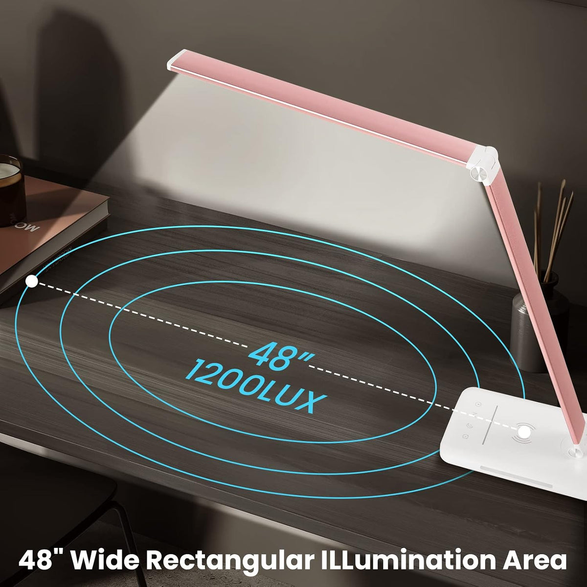 LED Desk Lamp with Wireless Charger, USB Charging Port, Eye Care