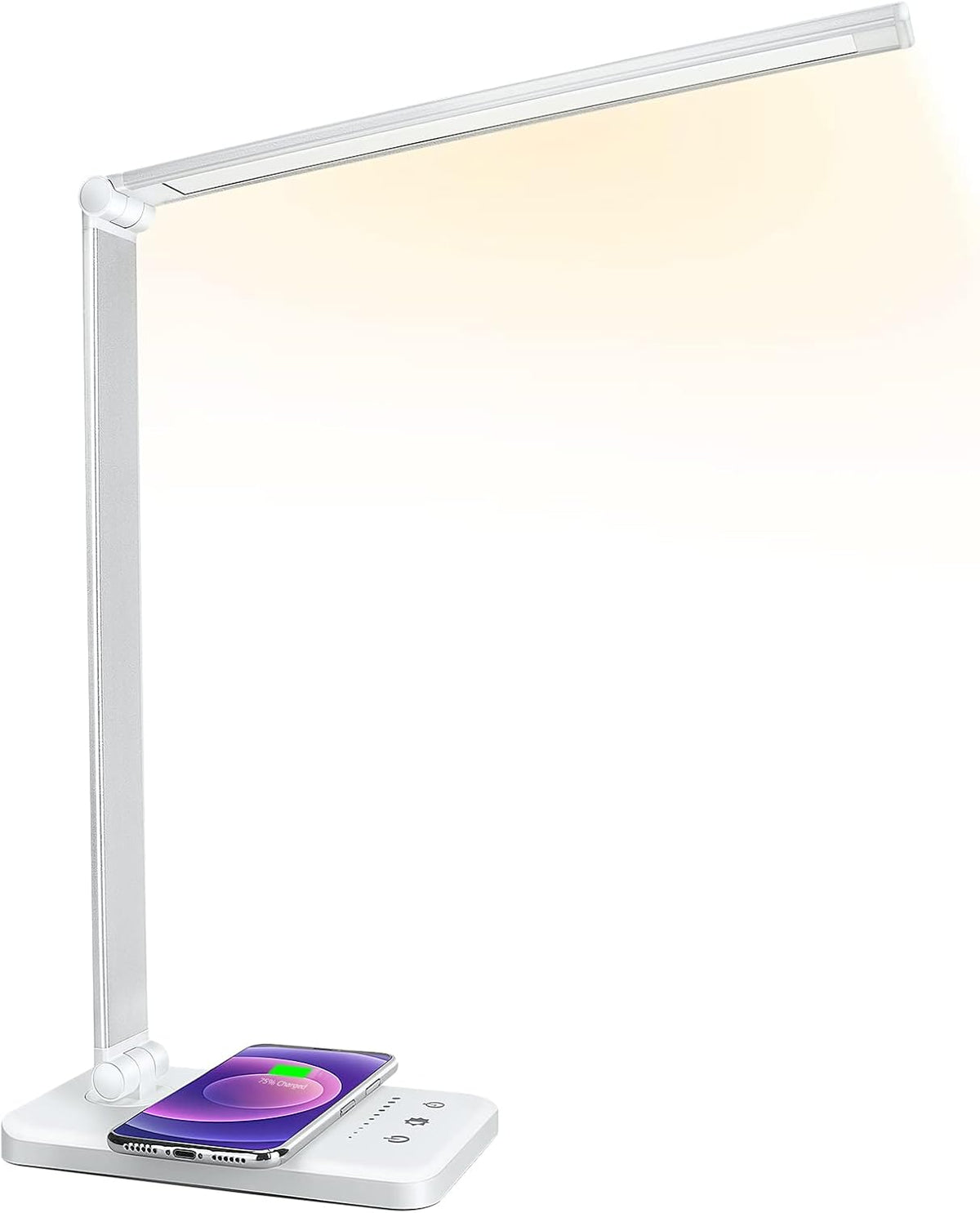 LED Desk Lamp with Wireless Charger, USB Charging Port, Eye Care