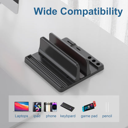 Vertical Laptop Stand, Adjustable 3 in 1 ABS