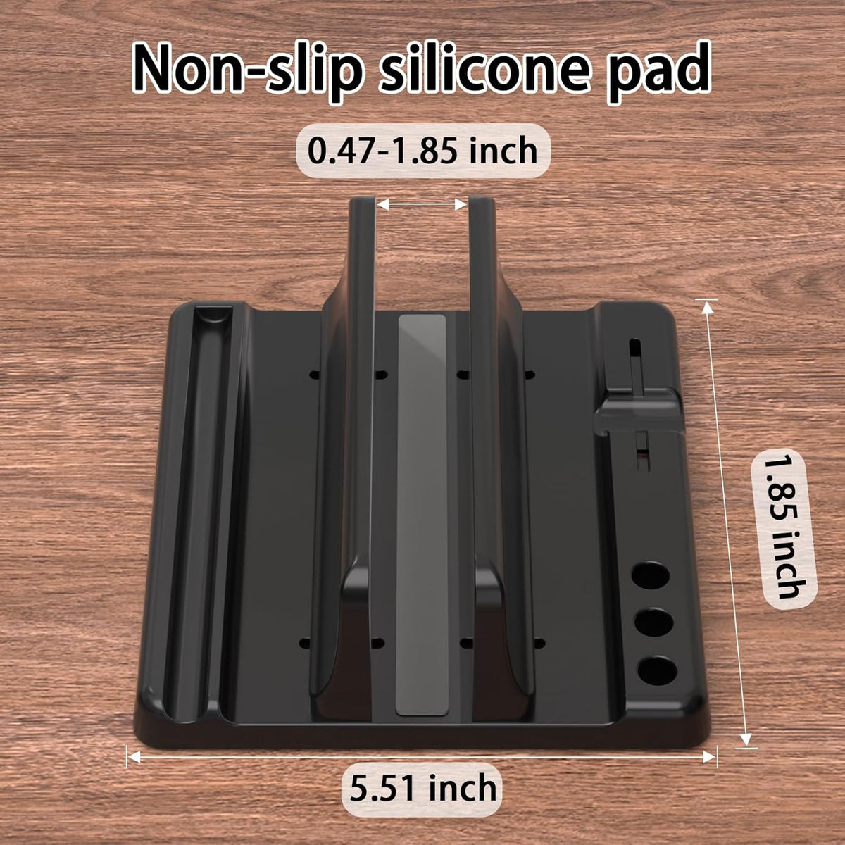Vertical Laptop Stand, Adjustable 3 in 1 ABS