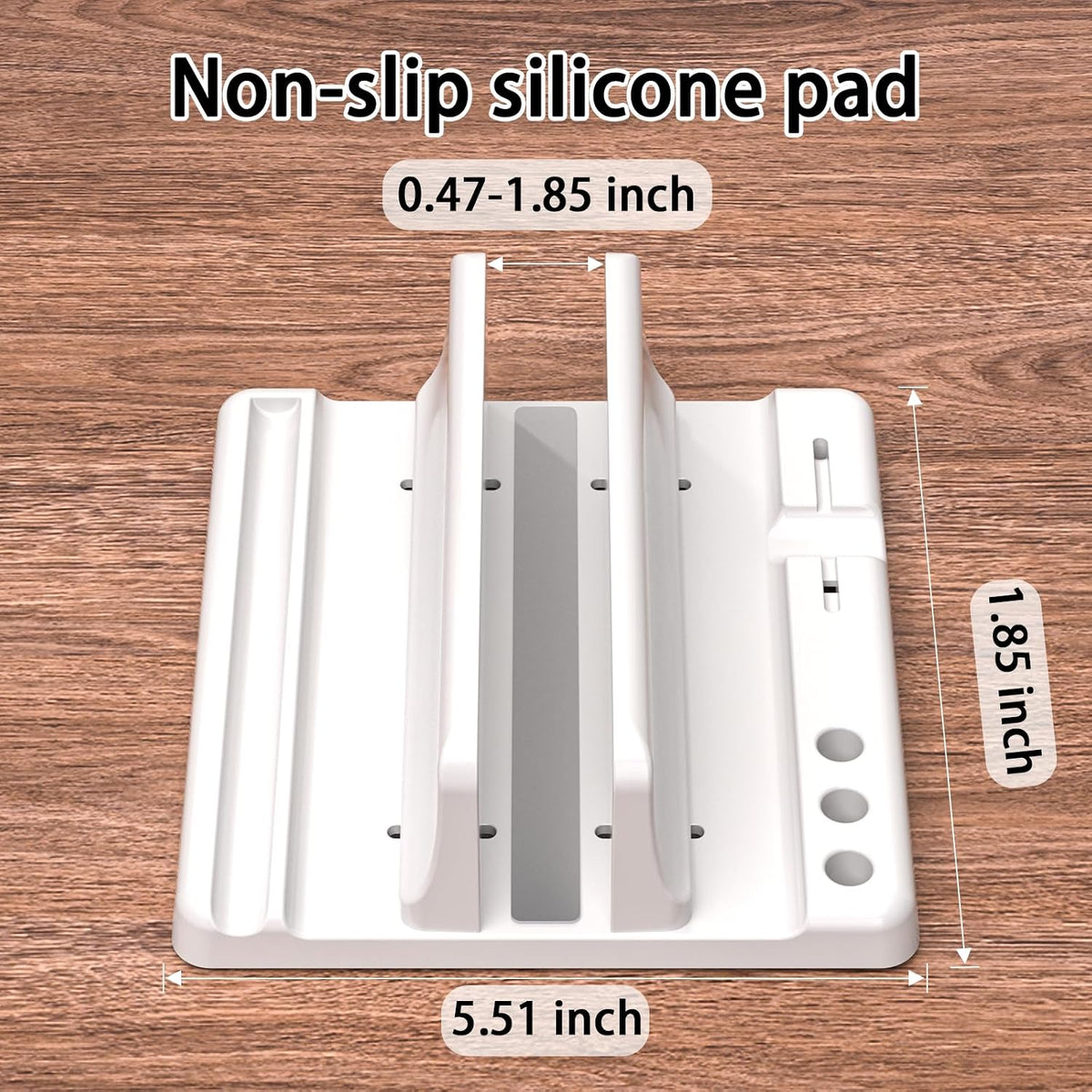 Vertical Laptop Stand, Adjustable 3 in 1 ABS