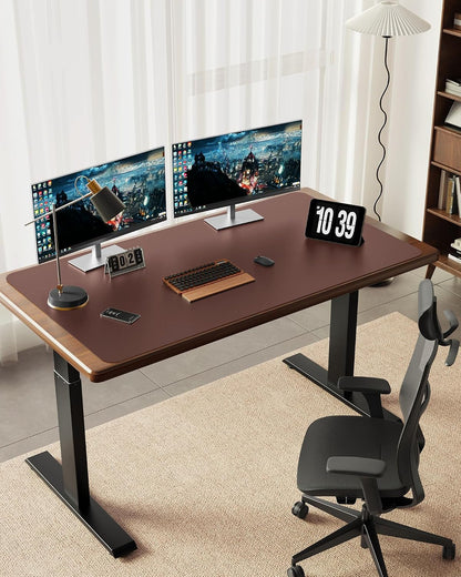 35.4" x 17" Large PU Leather Desk Mat for Keyboard and Mouse - Waterproof Non-Slip Desk Pad Protector for Office, Home, Writing Desk, Black