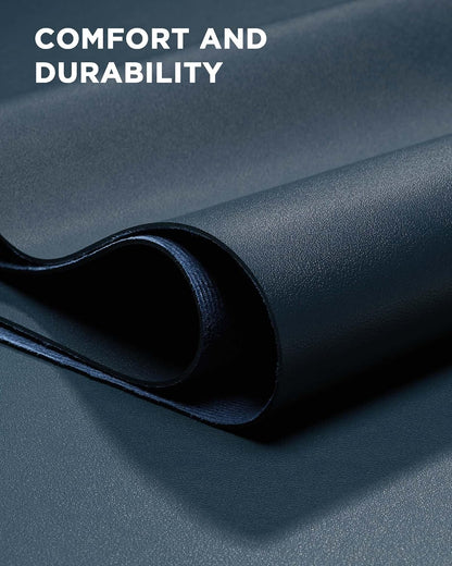 35.4" x 17" Large PU Leather Desk Mat for Keyboard and Mouse - Waterproof Non-Slip Desk Pad Protector for Office, Home, Writing Desk, Black