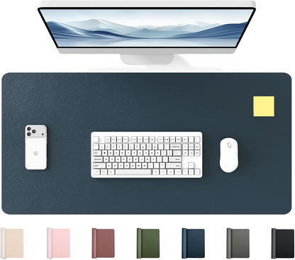35.4" x 17" Large PU Leather Desk Mat for Keyboard and Mouse - Waterproof Non-Slip Desk Pad Protector for Office, Home, Writing Desk, Black
