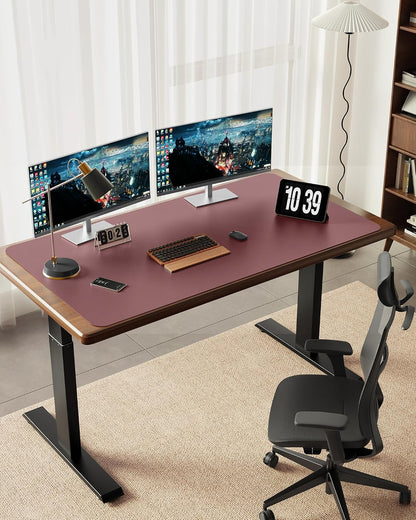 35.4" x 17" Large PU Leather Desk Mat for Keyboard and Mouse - Waterproof Non-Slip Desk Pad Protector for Office, Home, Writing Desk, Black