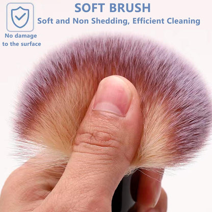 3 Pack Exquisite Microfiber Duster Brushes, Feather Duster,Car Interior Cleaning Brush - Cleaning Tool Efficient Dust Removal for Car Interior, Computers, Keyboards, Photo Frames, Digital Devices