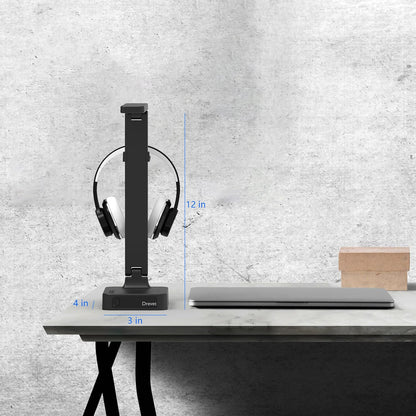 LED Desk Lamp for College Dorm Room, Desk Light with 1 USB Charging Port 2 AC Power Outlet, 3 Lighting Modes, 3 Level Brightness Touch Lamp, Eye-Caring Home Office Foldable Table Lamp