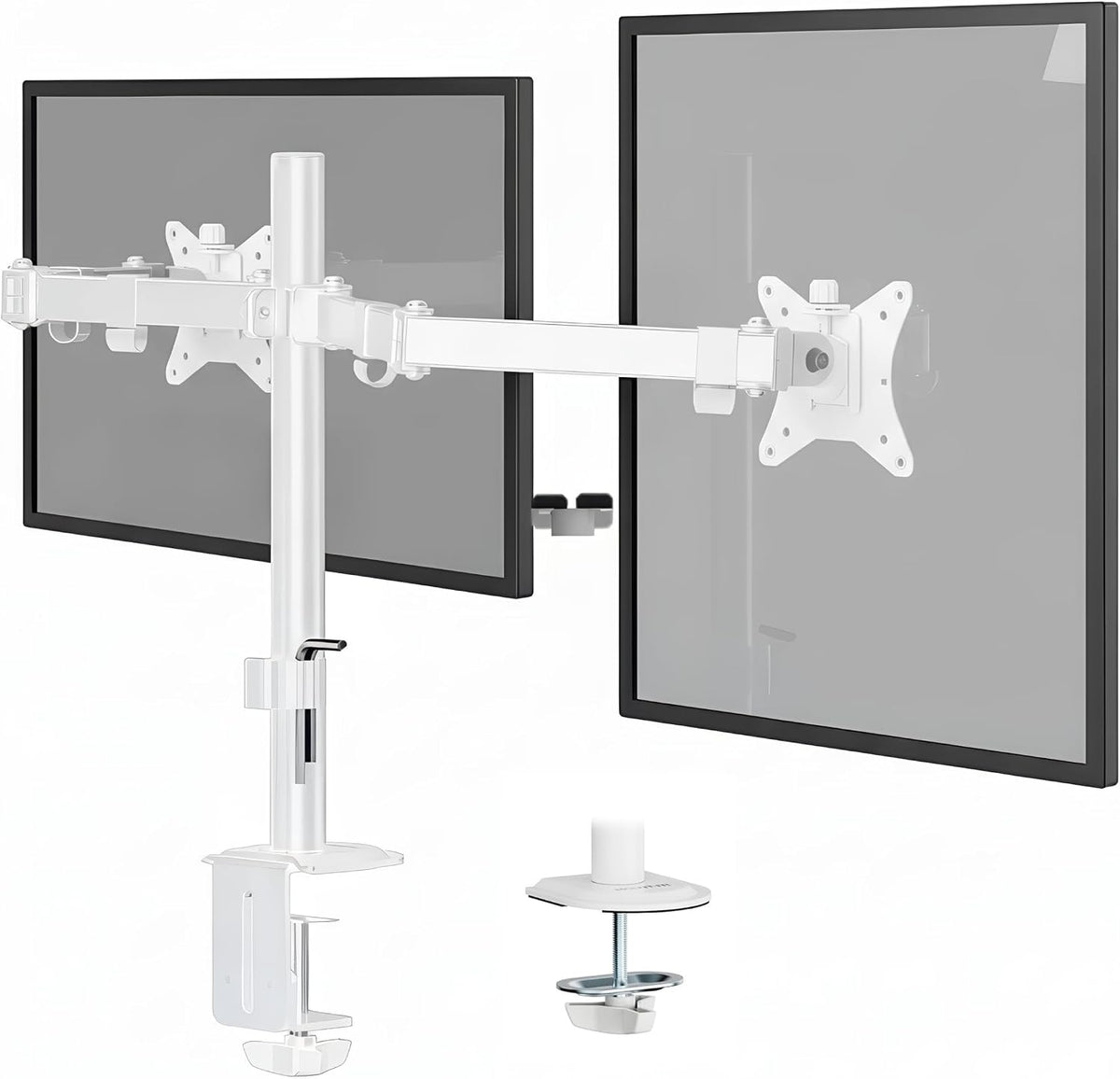 Dual Monitor Arm, Heavy Duty Desk Mount for 2 Screens 13-32 in