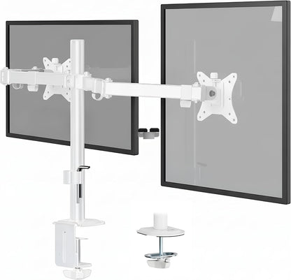 Dual Monitor Arm, Heavy Duty Desk Mount for 2 Screens 13-32 in