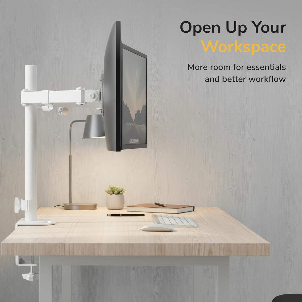Dual Monitor Arm, Heavy Duty Desk Mount for 2 Screens 13-32 in