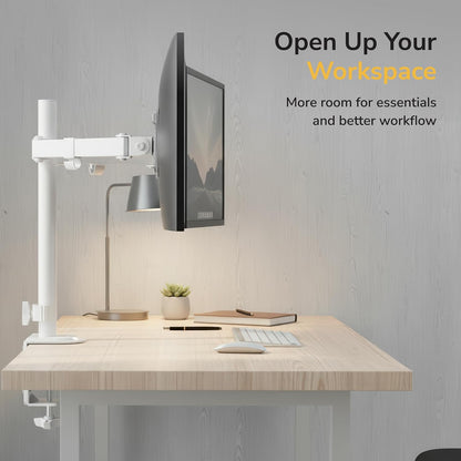 Dual Monitor Arm, Heavy Duty Desk Mount for 2 Screens 13-32 in