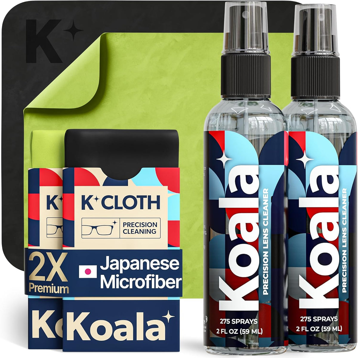Koala Eyeglass Lens Cleaner Spray Kit | Japanese Microfiber