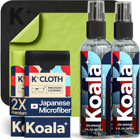 Koala Eyeglass Lens Cleaner Spray Kit | Japanese Microfiber