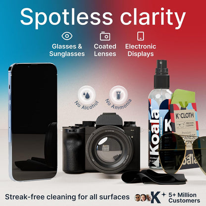 Koala Eyeglass Lens Cleaner Spray Kit | Japanese Microfiber