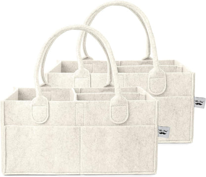 Baby Diaper Caddy Organizer, Gray, Medium