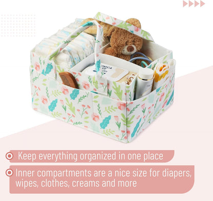 Baby Diaper Caddy Organizer, Gray, Medium