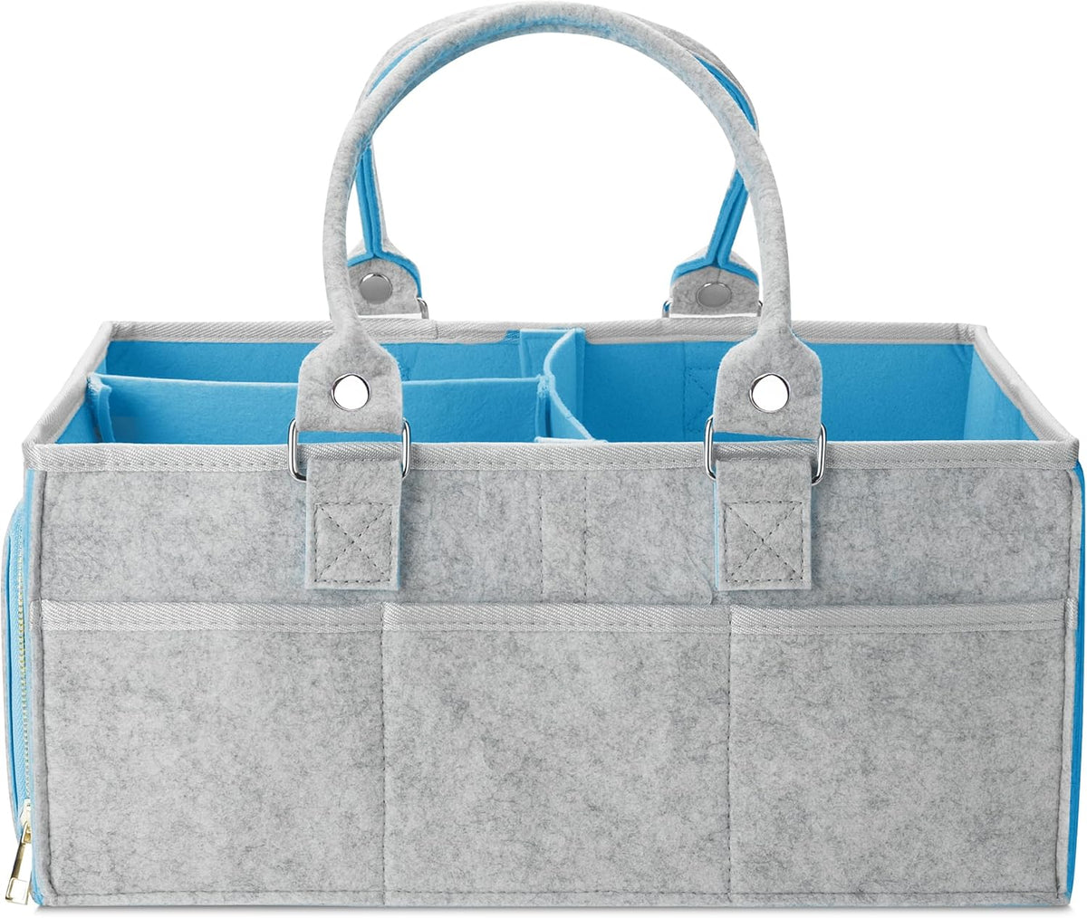 Baby Diaper Caddy Organizer, Gray, Medium
