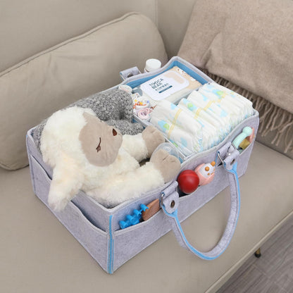 Baby Diaper Caddy Organizer, Gray, Medium