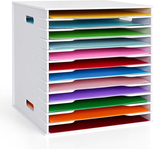 12 Slots Scrapbook Paper Organizer for Sizes 12" x 12"