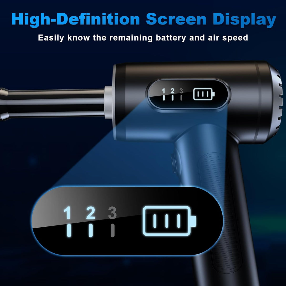 Compressed Air Duster, Rechargeable Cordless Electric Air Blower