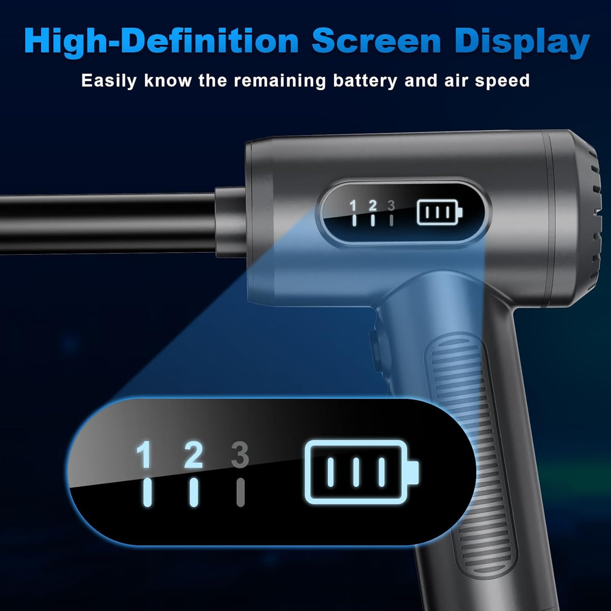 Compressed Air Duster, Rechargeable Cordless Electric Air Blower