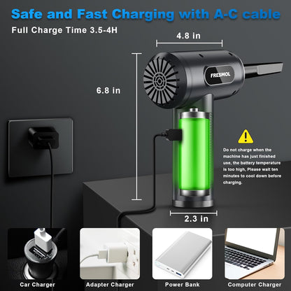 Compressed Air Duster, Rechargeable Cordless Electric Air Blower