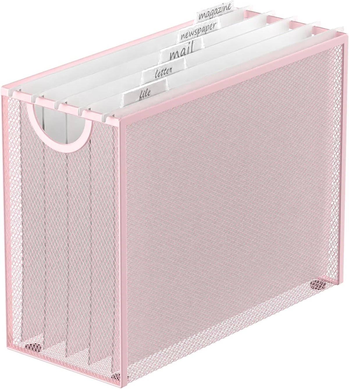 Hanging File Organizer Includes 5 Hanging Folders for Office, Black