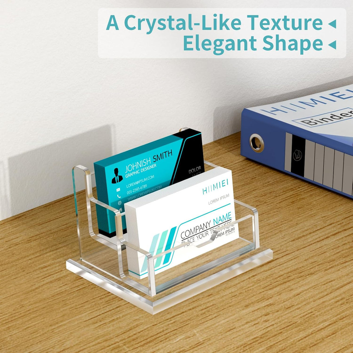 Acrylic Business Card Holder Desk, Card Display Stand 4 Slot 4 Tier